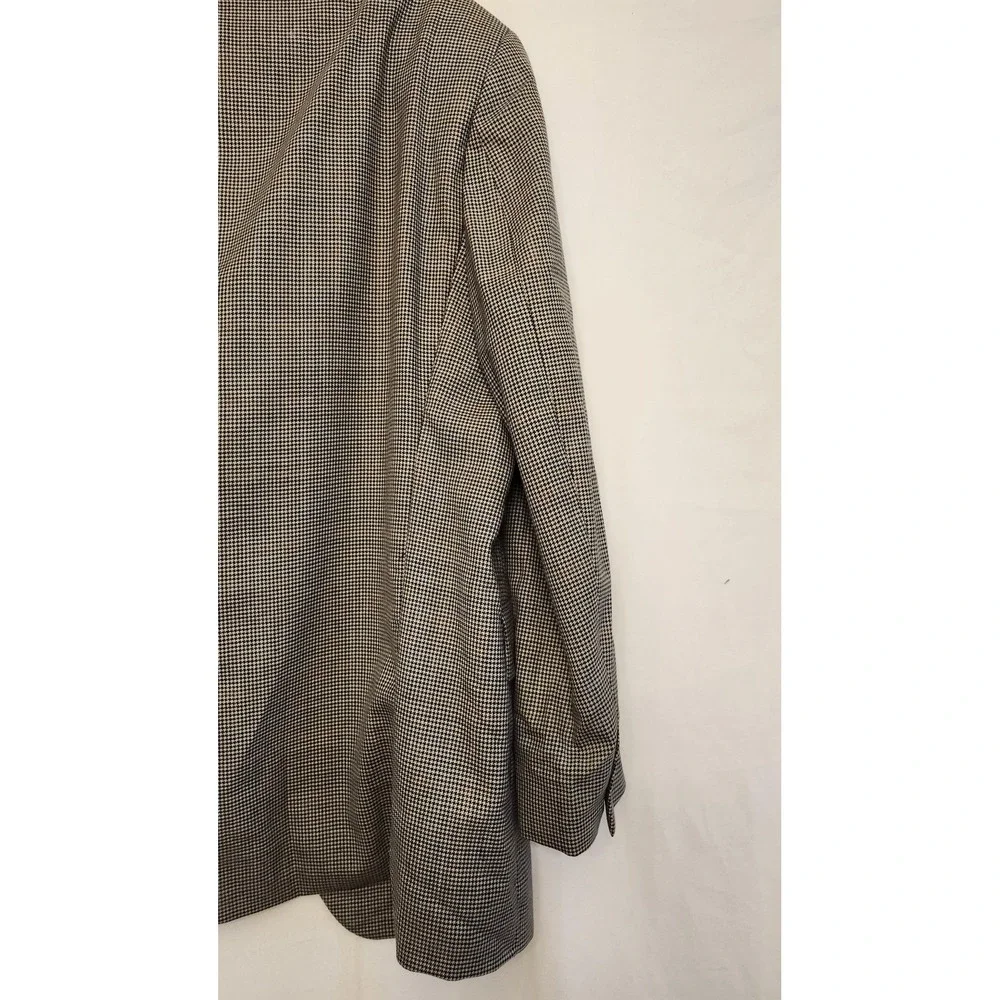 Ralph Lauren Blazer Mens 44R Brown Houndstooth Wool‎ Sport Coat Jacket Check